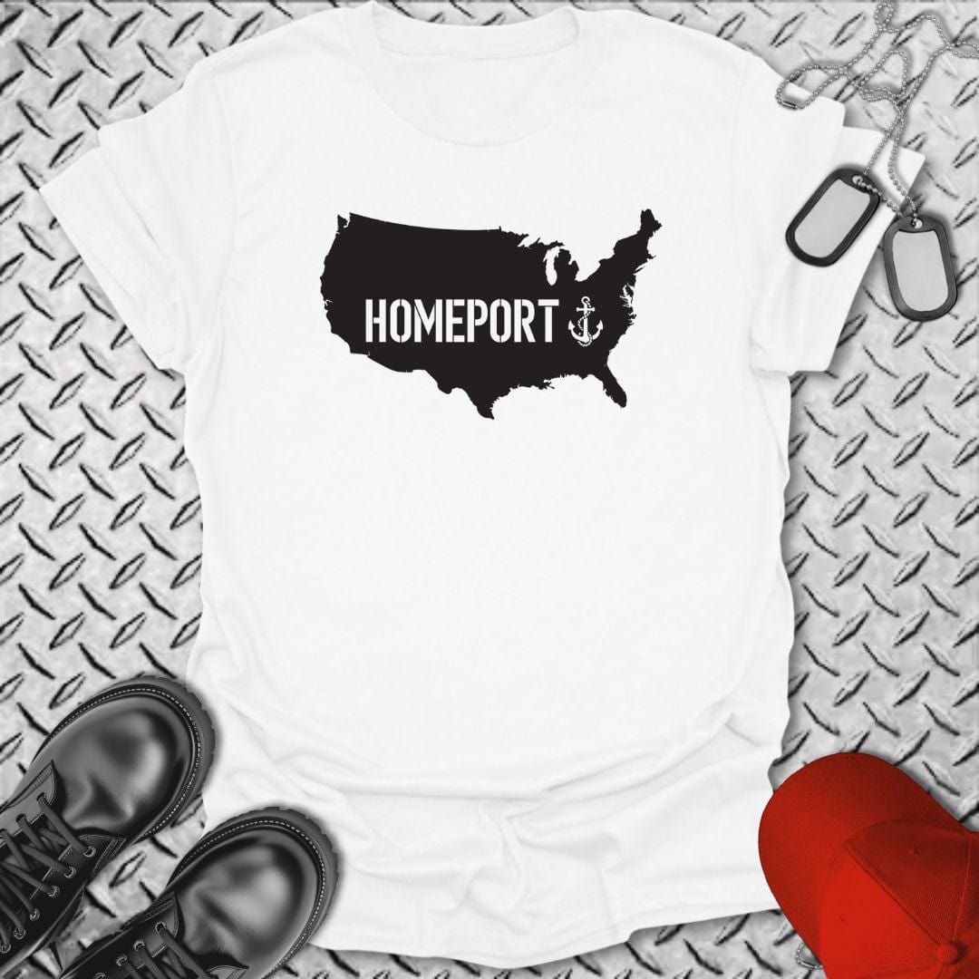 NavyHumor T-Shirt White / S Homeport America T-shirt