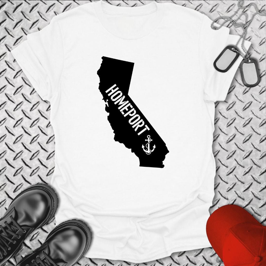 NavyHumor T-Shirt White / S Homeport California T-shirt