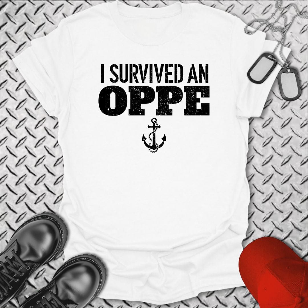 NavyHumor T-Shirt White / S I Survived an OPPE T-shirt