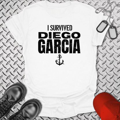 NavyHumor T-Shirt White / S I Survived Diego Garcia T-shirt