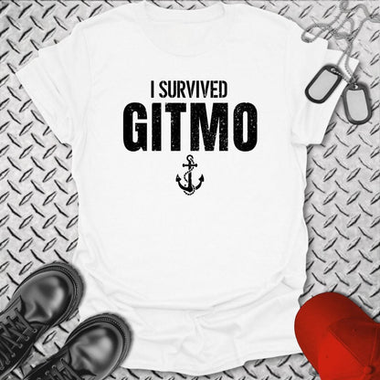 NavyHumor T-Shirt White / S I Survived GITMO T-shirt