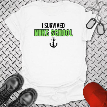 NavyHumor T-Shirt White / S I Survived Nuke School T-shirt