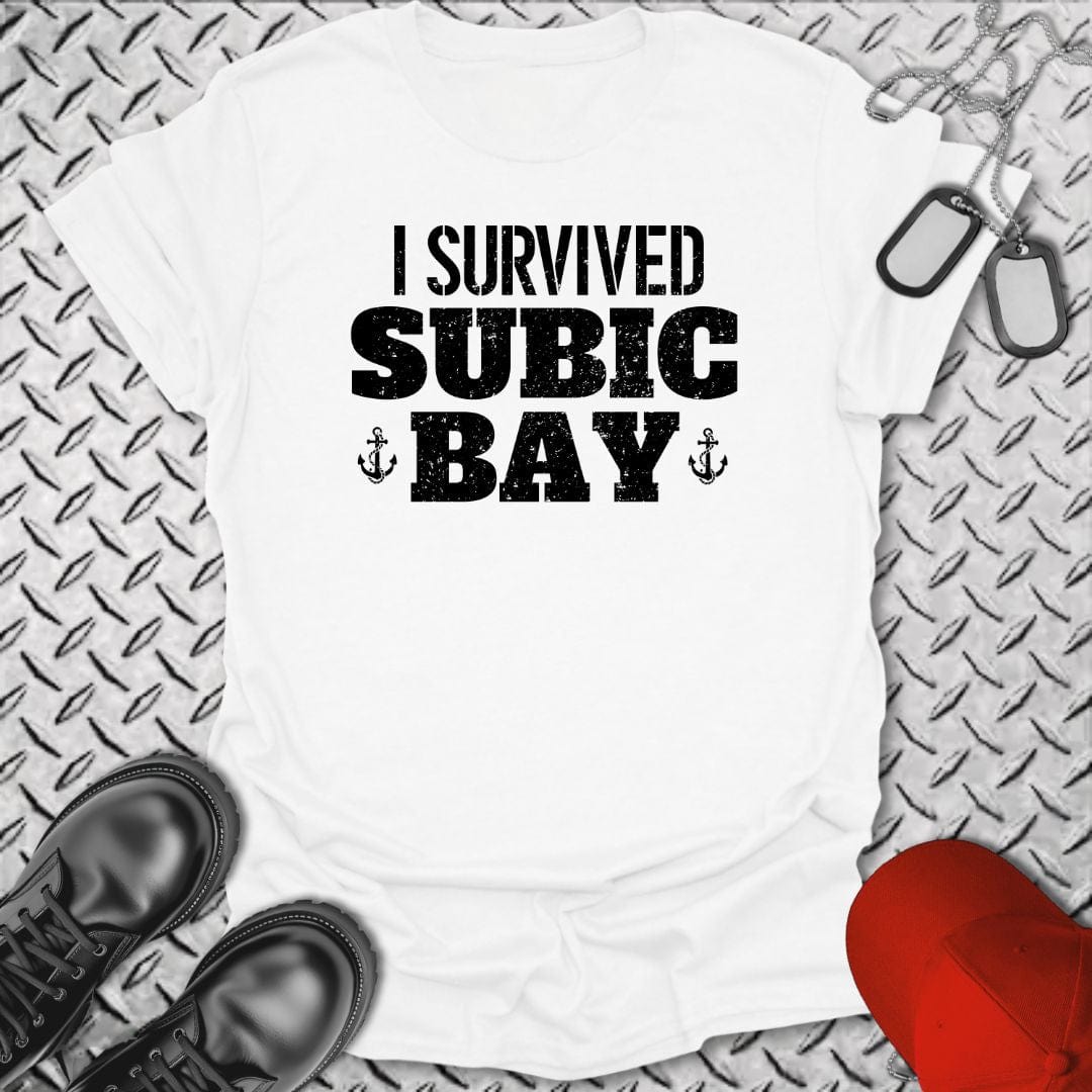 NavyHumor T-Shirt White / S I Survived Subic Bay T-shirt