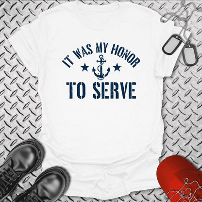 NavyHumor T-Shirt White / S It Was My Honor - Anchor T-shirt