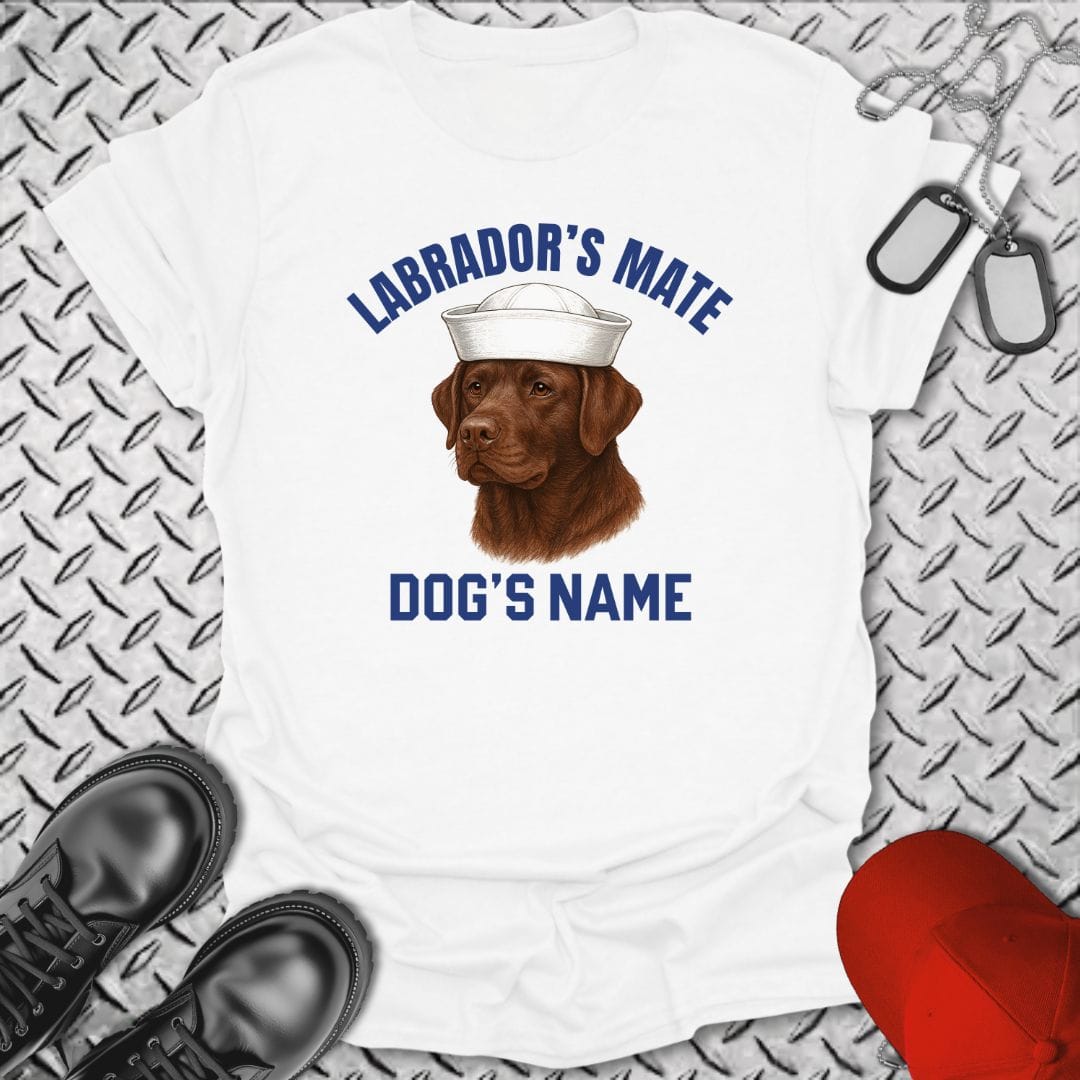NavyHumor T-Shirt White / S Labrador's Mate - Chocolate