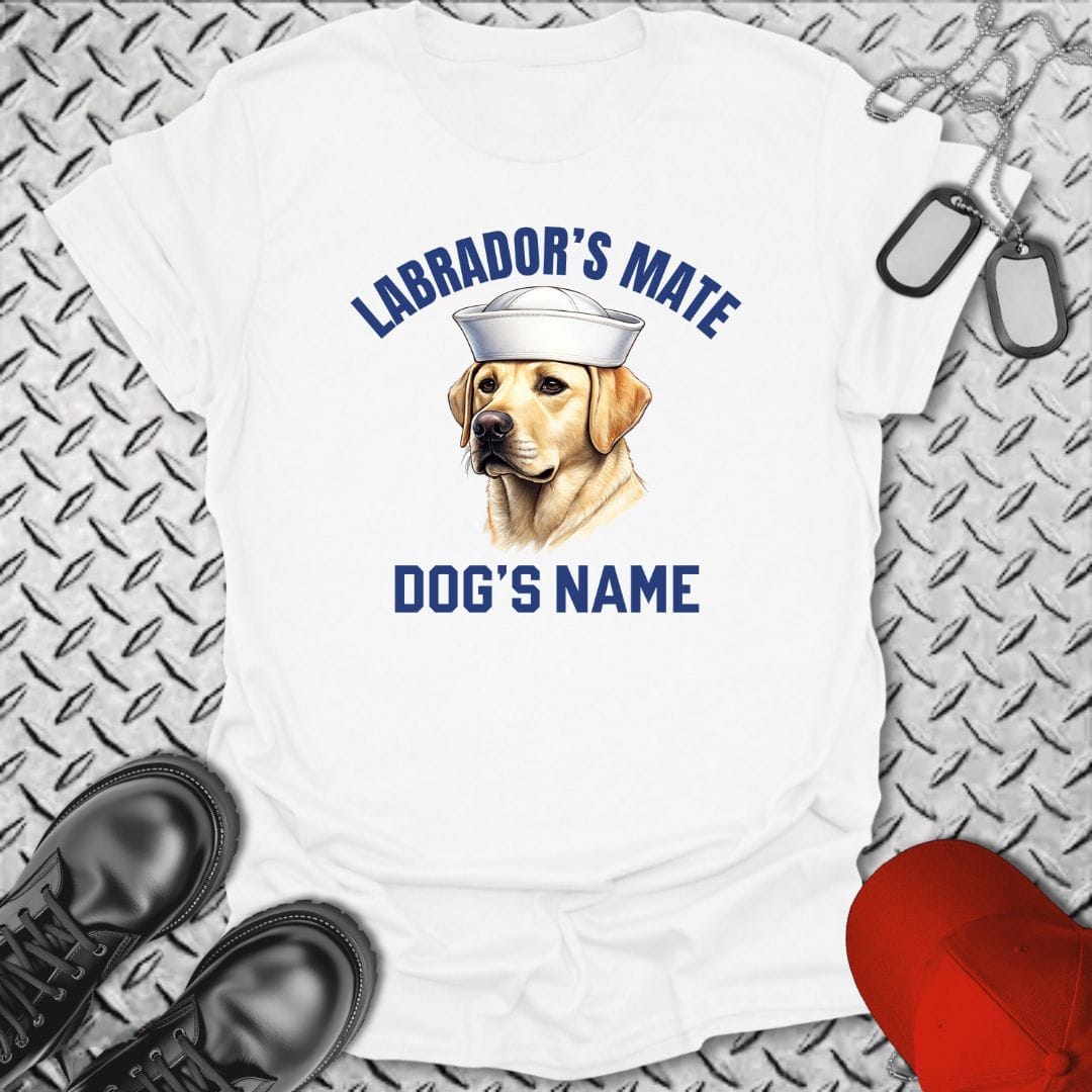 NavyHumor T-Shirt White / S Labrador's Mate - Yellow
