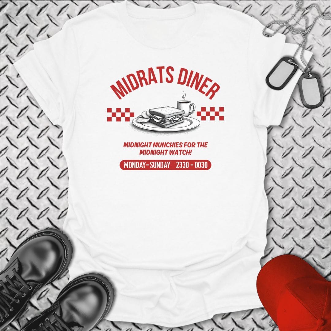 NavyHumor T-Shirt White / S Midrats Diner