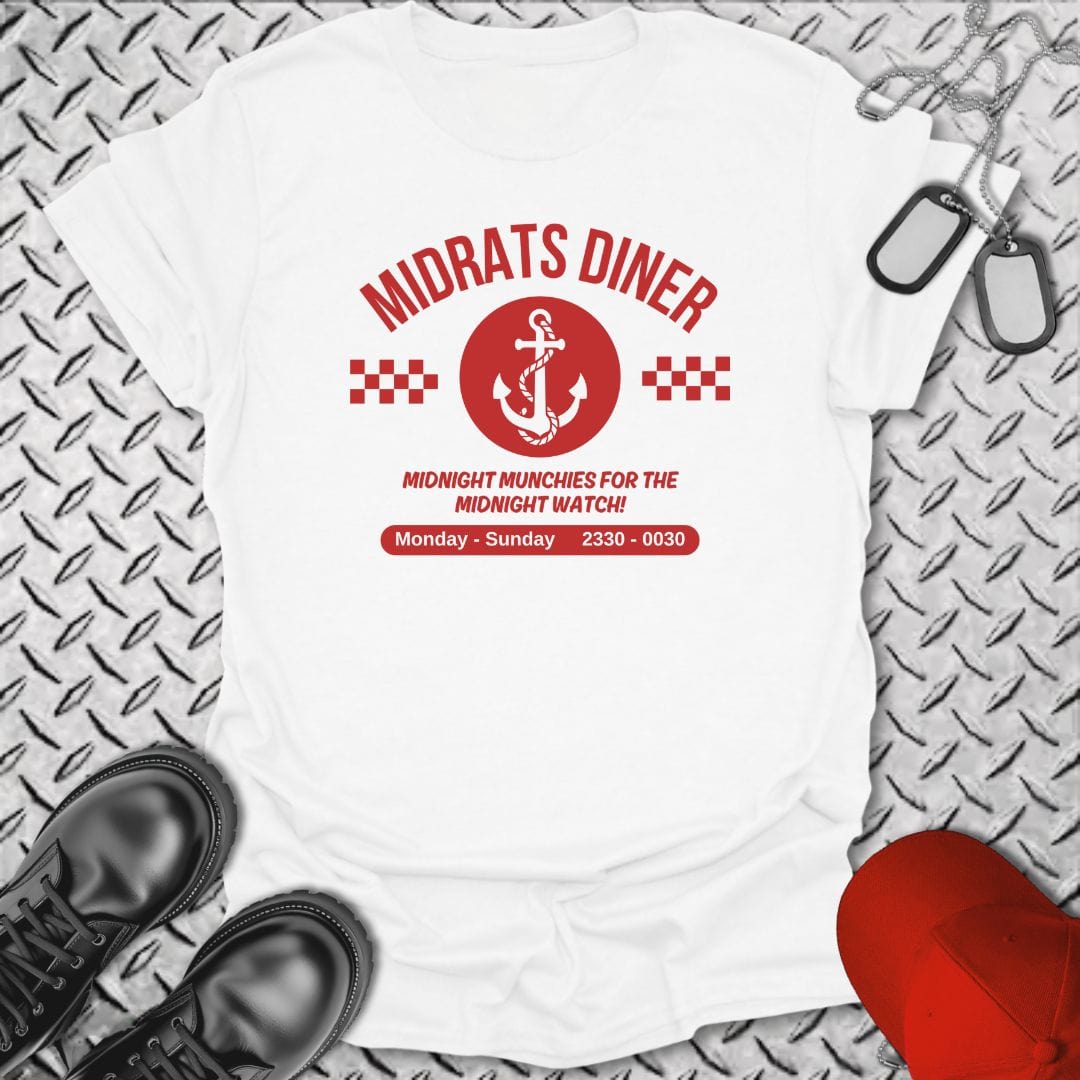 NavyHumor T-Shirt White / S Midrats Diner - Anchor T-shirt