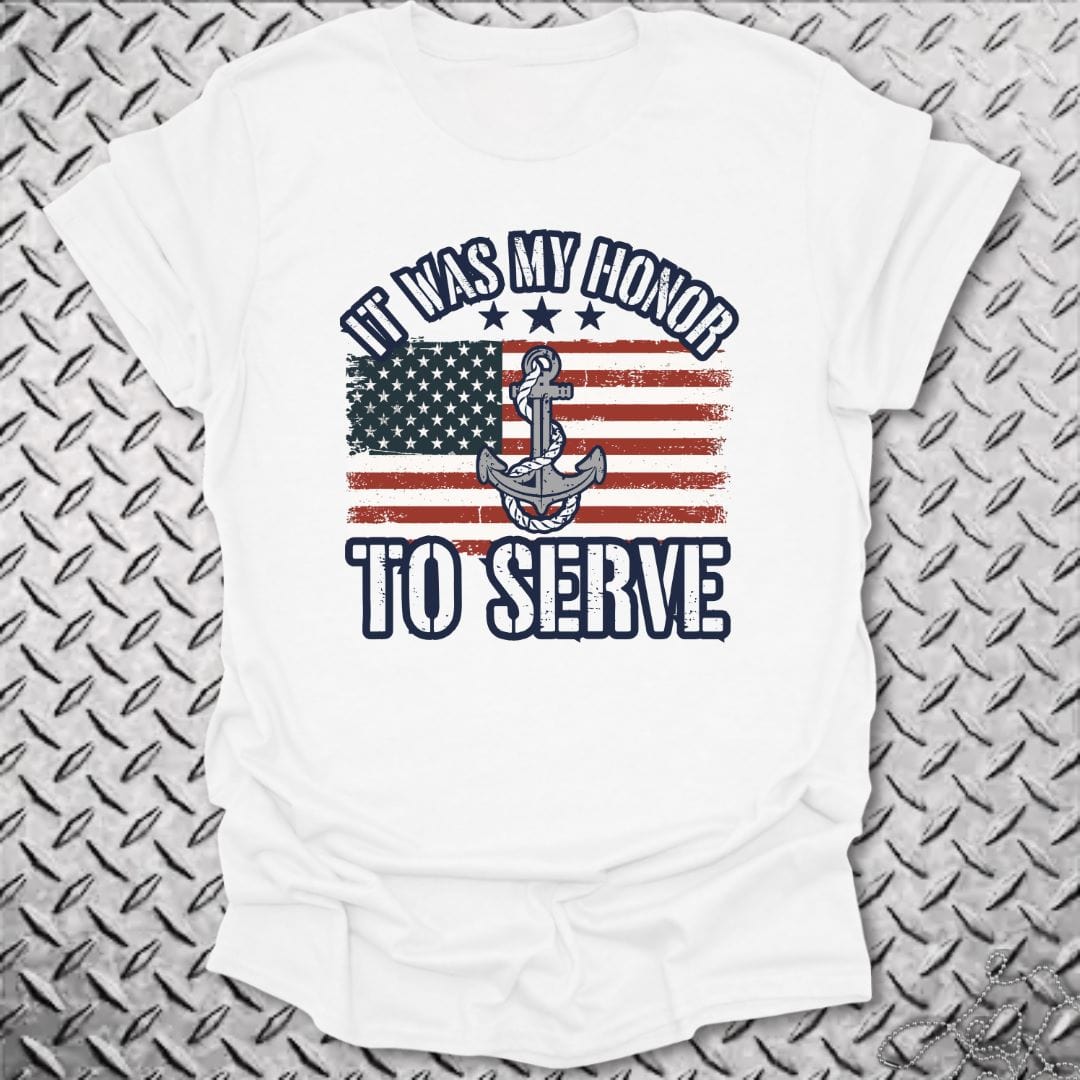 NavyHumor T-Shirt White / S My Honor - Flag T-shirt