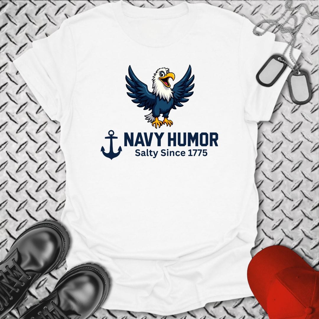 NavyHumor T-Shirt White / S Navy Humor - Salty Since 1775 T-shirt