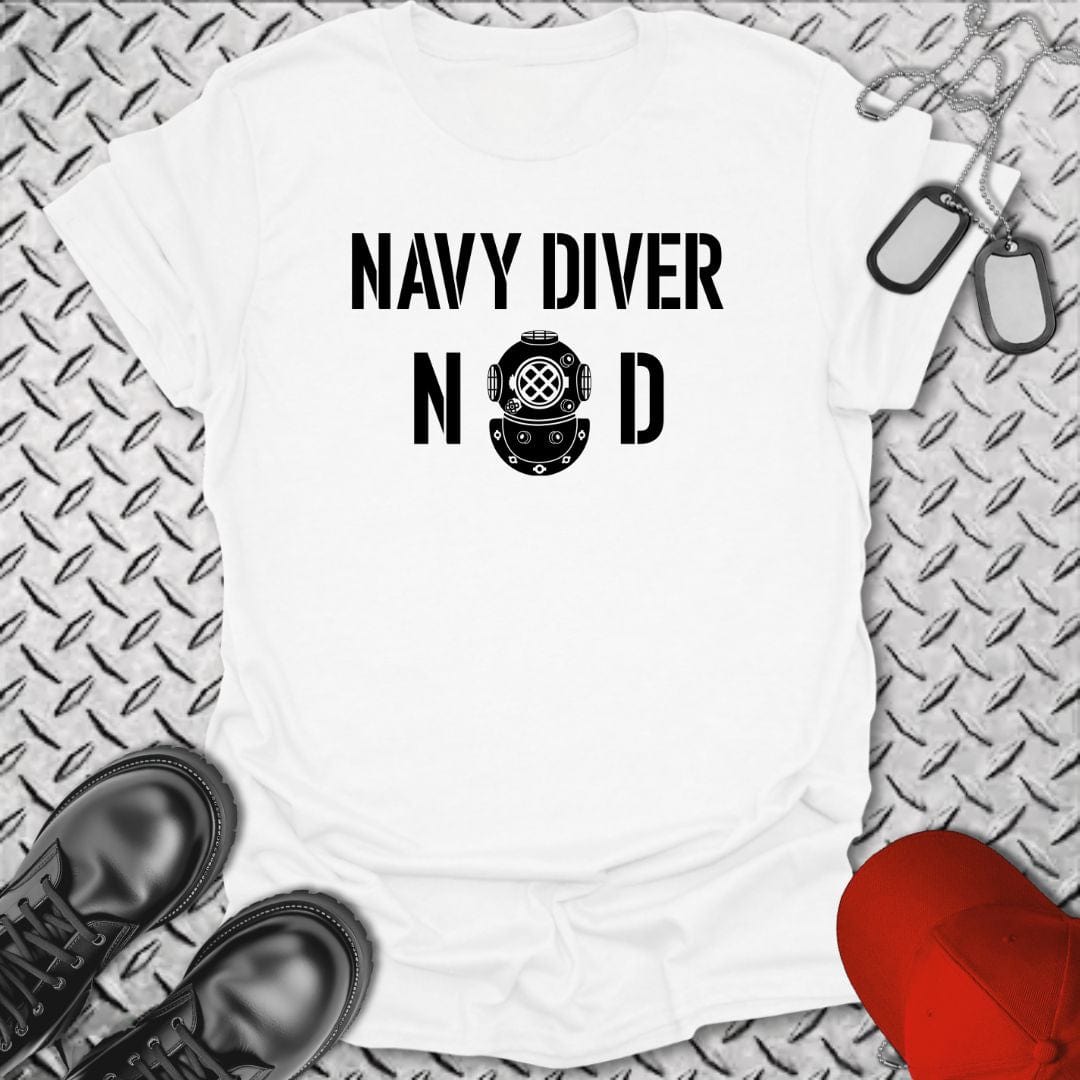 NavyHumor T-Shirt White / S ND - Navy Diver Insignia T-shirt