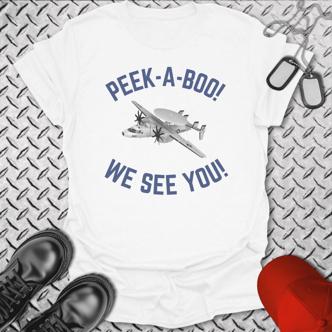 NavyHumor T-Shirt White / S Peek-A-Boo Hawkeye T-shirt