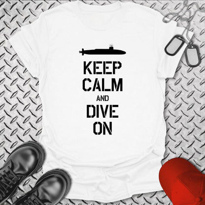 NavyHumor T-Shirt White / S SSBN - Keep Calm and Dive On T-shirt