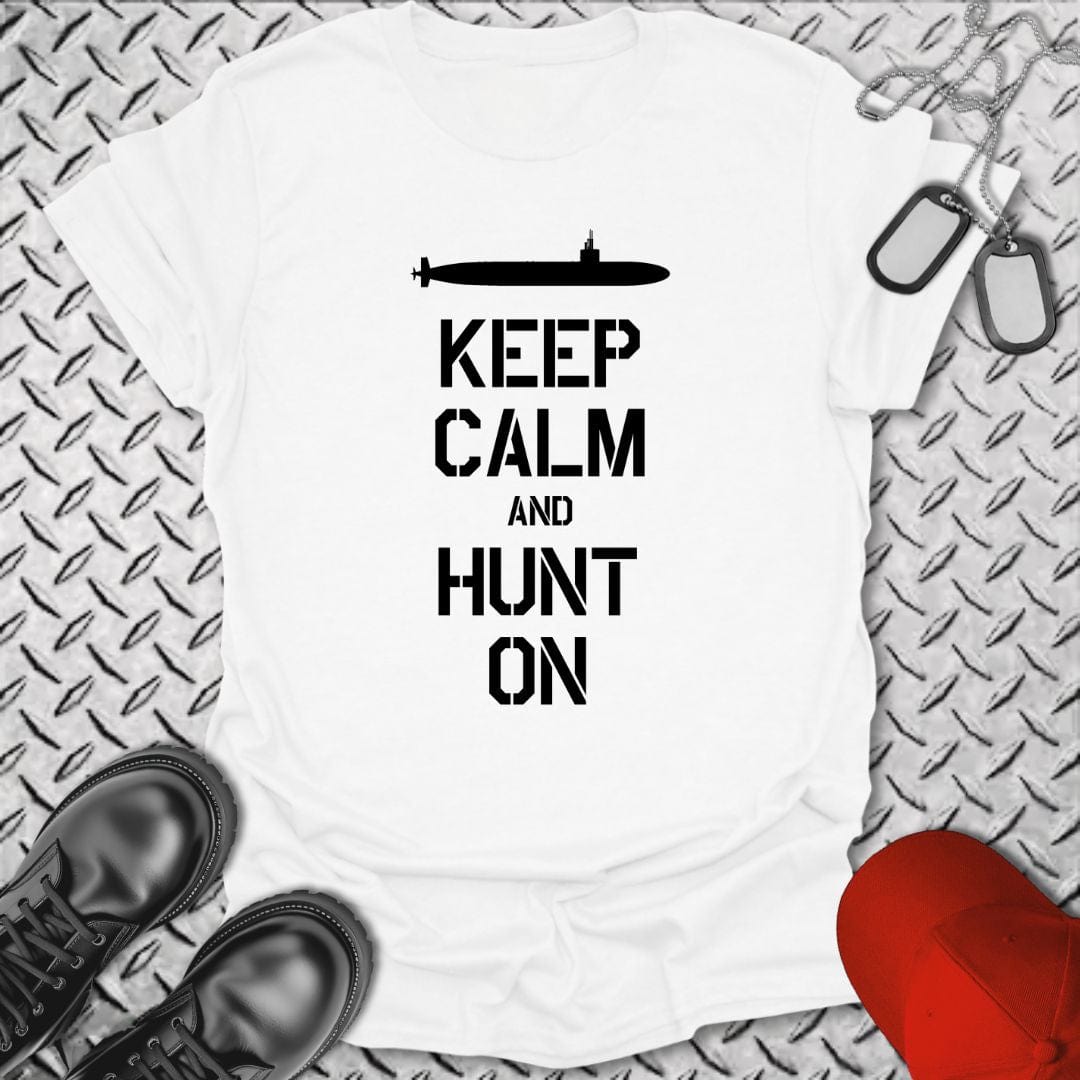 NavyHumor T-Shirt White / S SSN - Keep Calm & Hunt On T-shirt