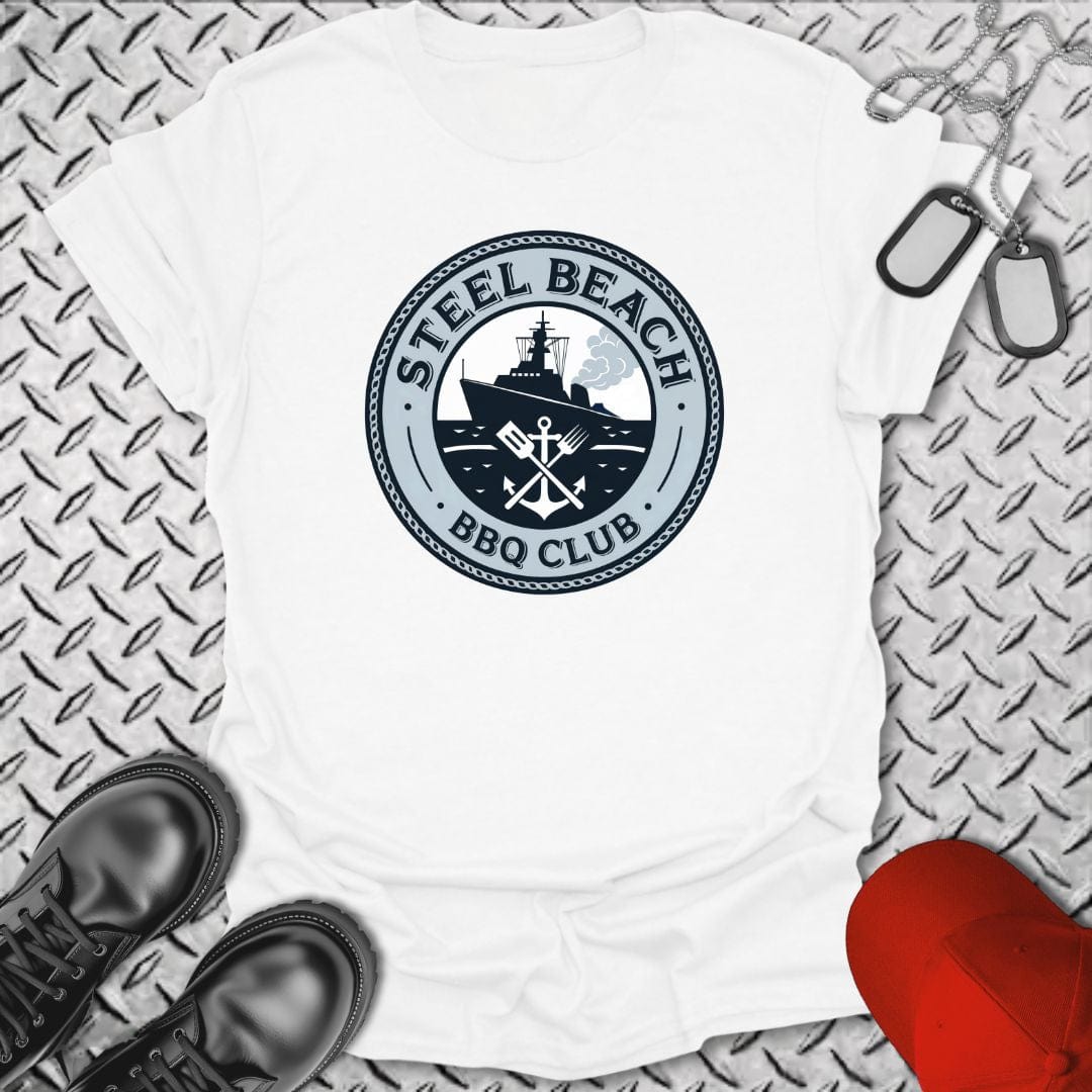 NavyHumor T-Shirt White / S Steel Beach BBQ Club T-shirt