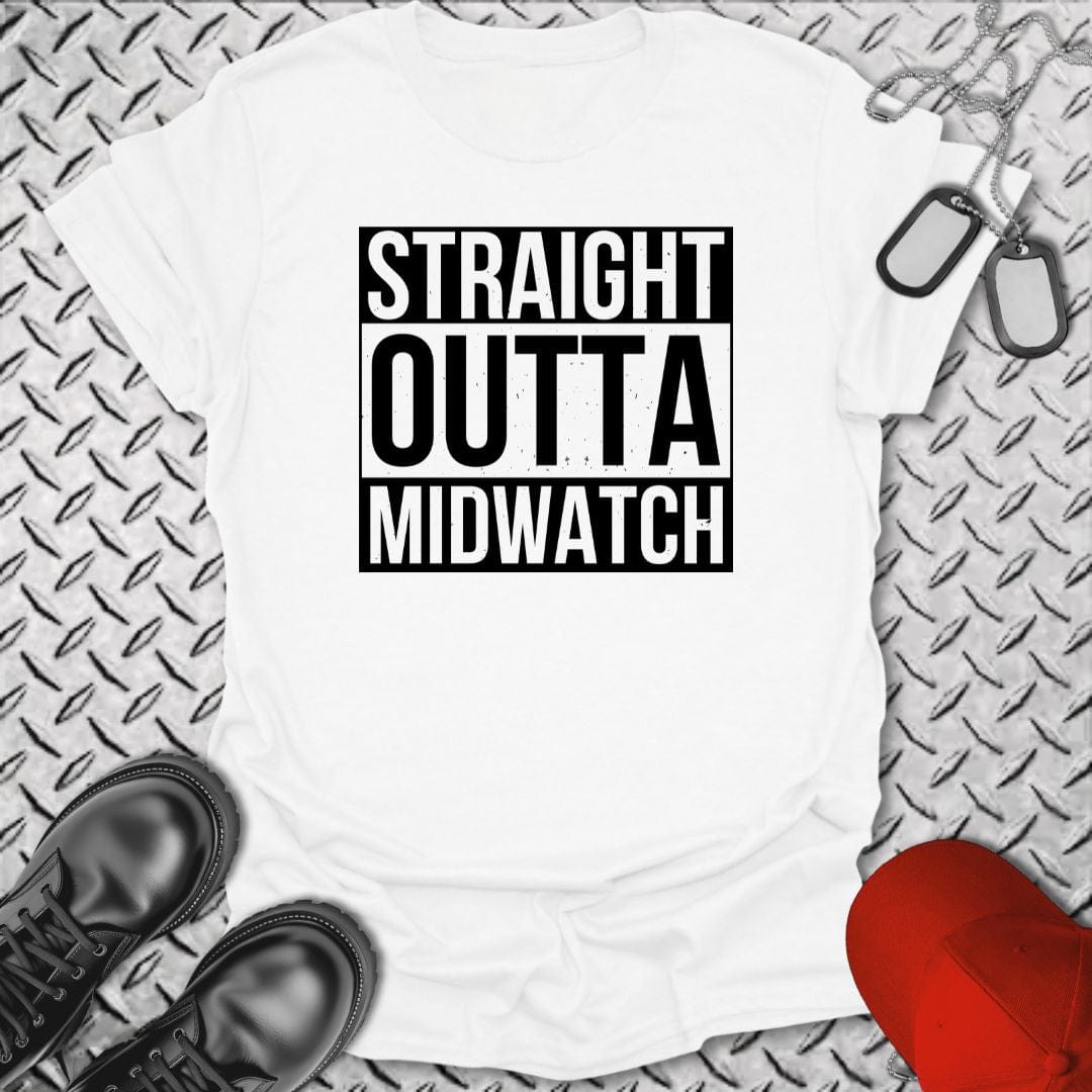 NavyHumor T-Shirt White / S Straight Outta Midwatch T-shirt