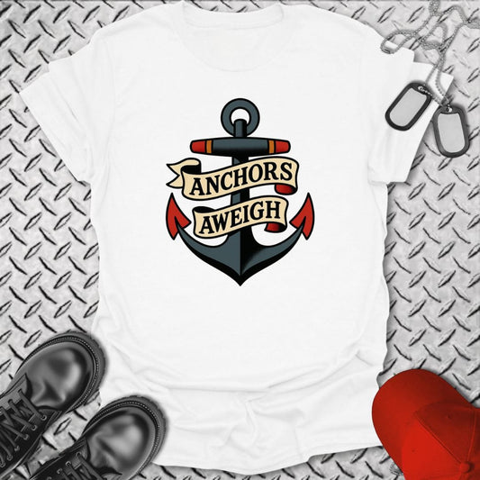 NavyHumor T-Shirt White / S Tattoo - Anchors Aweigh T-shirt