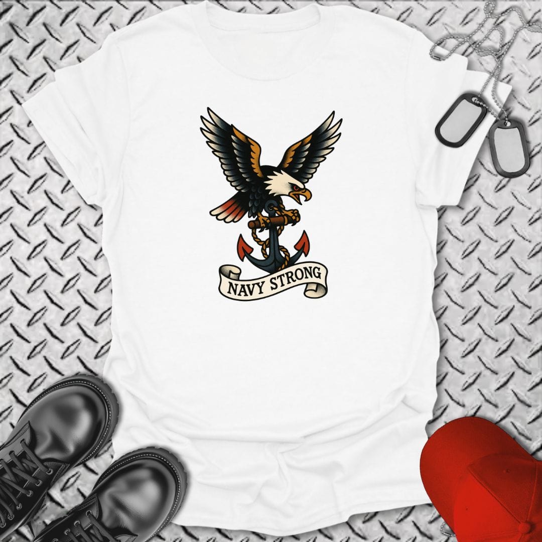 NavyHumor T-Shirt White / S Tattoo - Navy Strong T-shirt