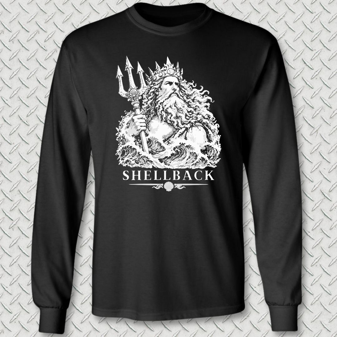Neptune Shellback Long Sleeve Tee - Black