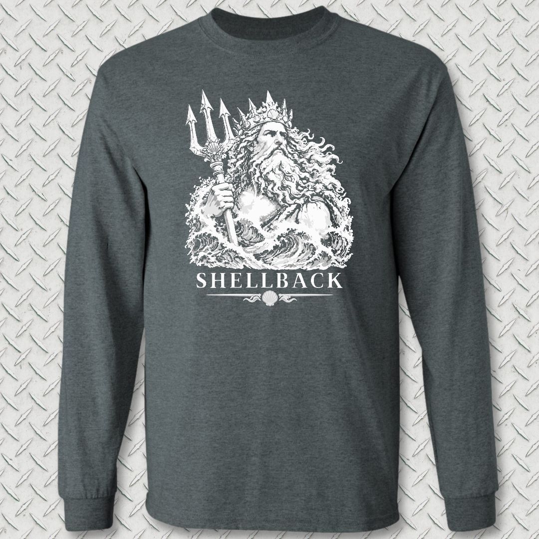 Neptune Shellback Long Sleeve Tee - Dark Heather