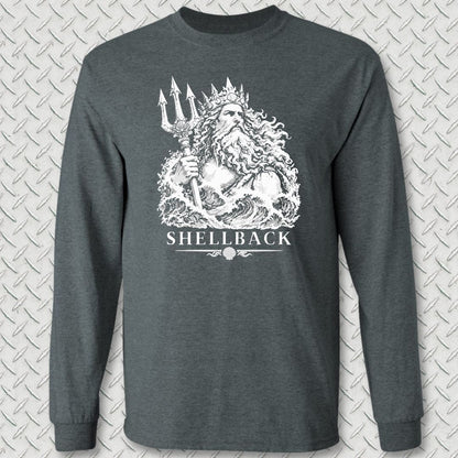 Neptune Shellback Long Sleeve Tee - Dark Heather