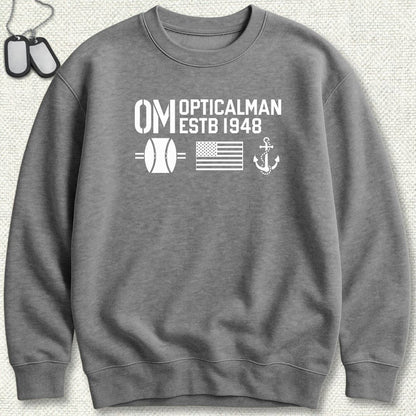 OM - Flag & Anchor Sweatshirt - Graphite Heather