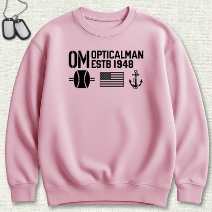 OM - Flag & Anchor Sweatshirt - Pink