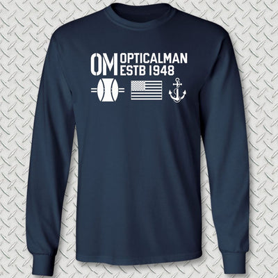 OM - Flag & Anchor Long Sleeve Tee