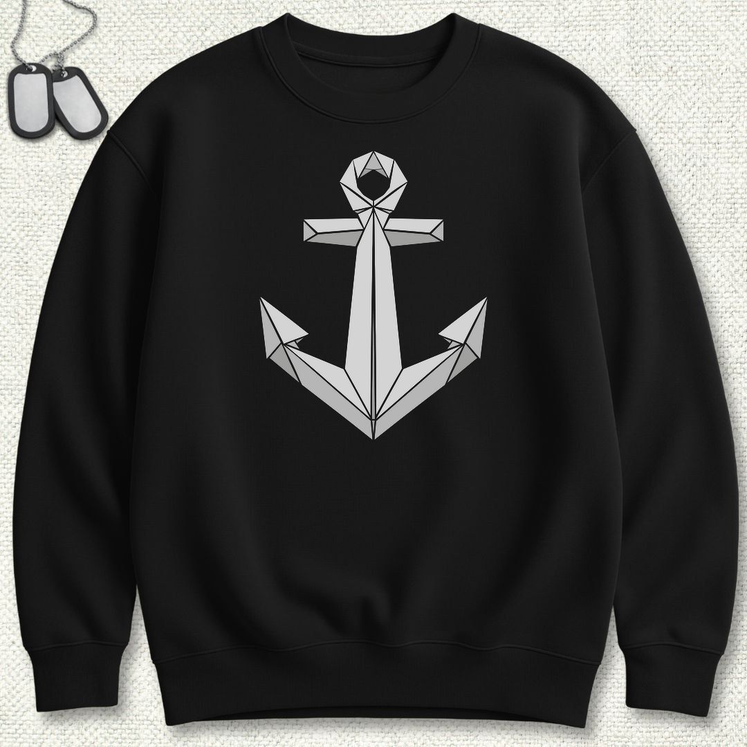 Origami Anchor Sweatshirt - Black