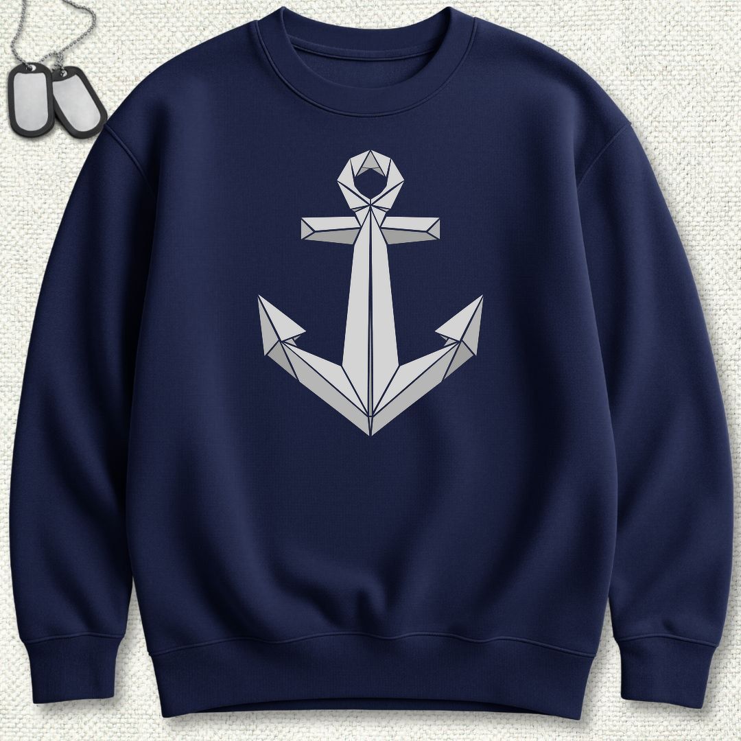 Origami Anchor Sweatshirt - Navy