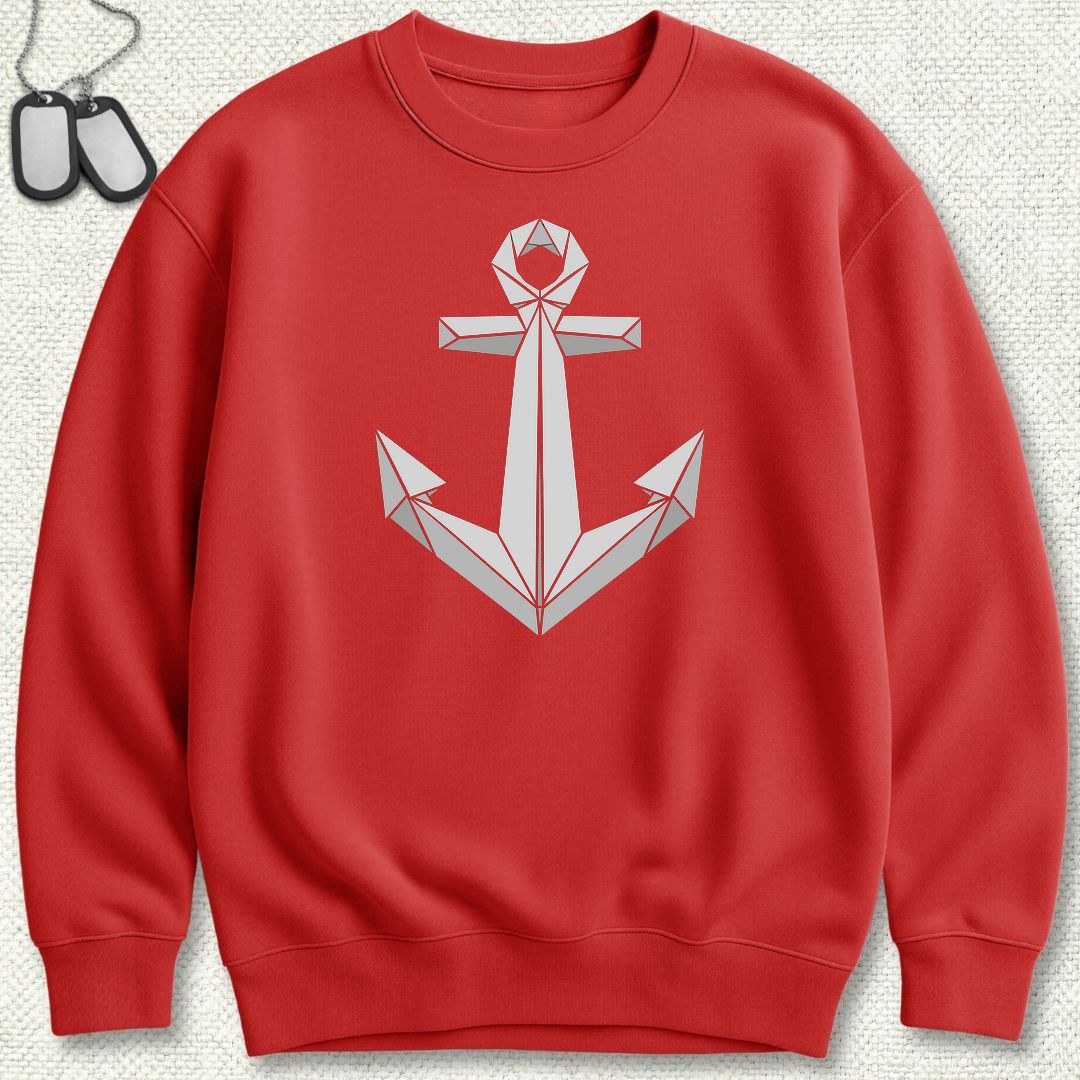 Origami Anchor Sweatshirt - Red
