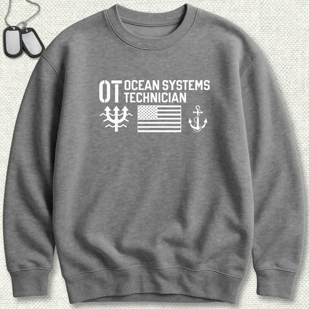 OT - Flag & Anchor Sweatshirt - Graphite Heather