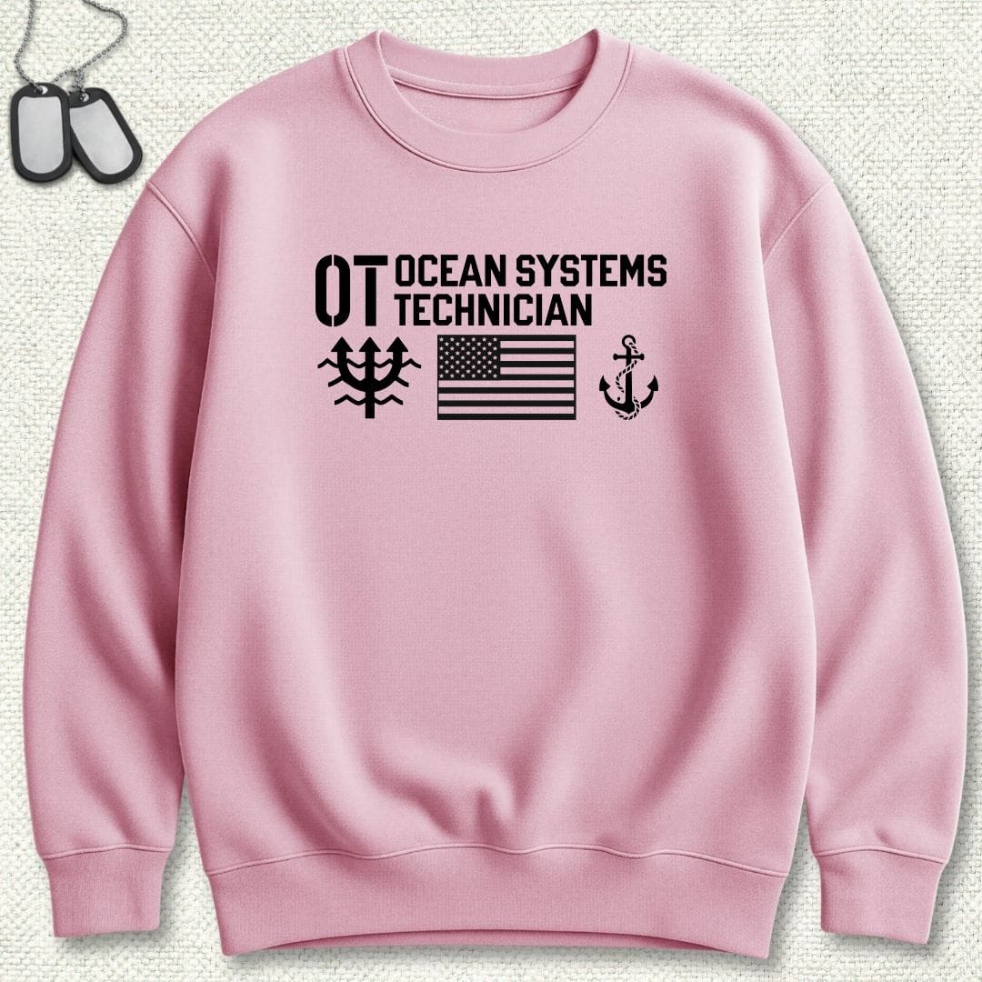 OT - Flag & Anchor Sweatshirt - Pink