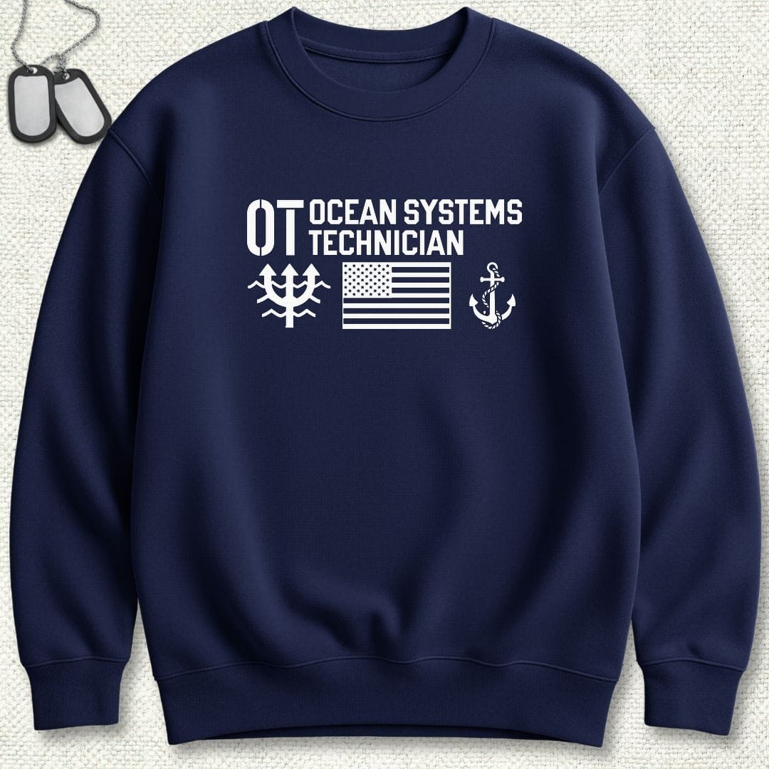 OT - Flag & Anchor Sweatshirt - Navy