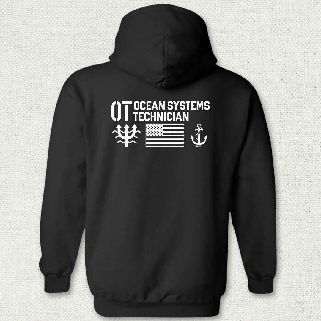 OT - Flag & Anchor Hoodie - Black