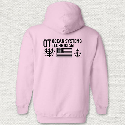 OT - Flag & Anchor Hoodie - Pink