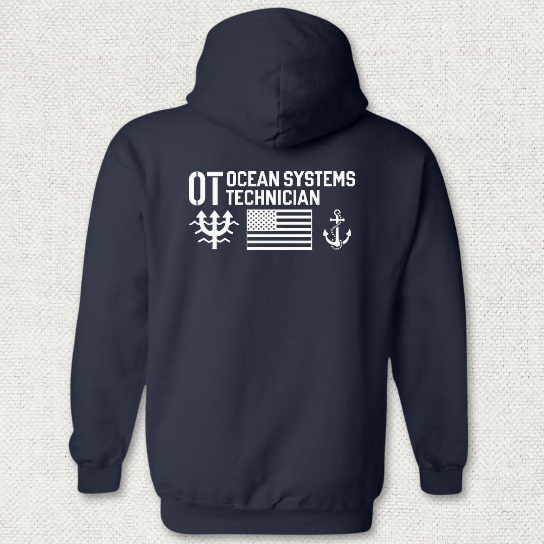 OT - Flag & Anchor Hoodie - Navy