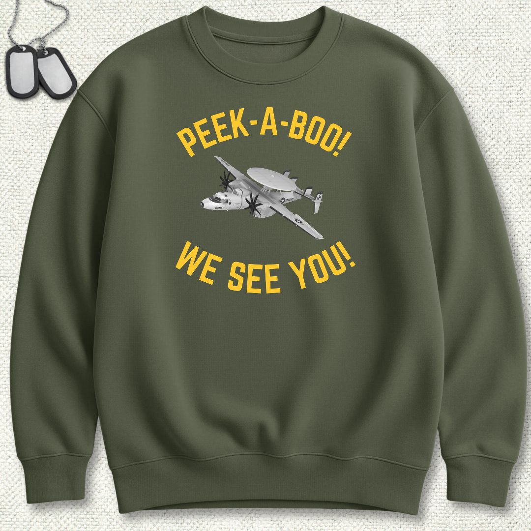Peek-A-Boo Sweatshirt - Military Green