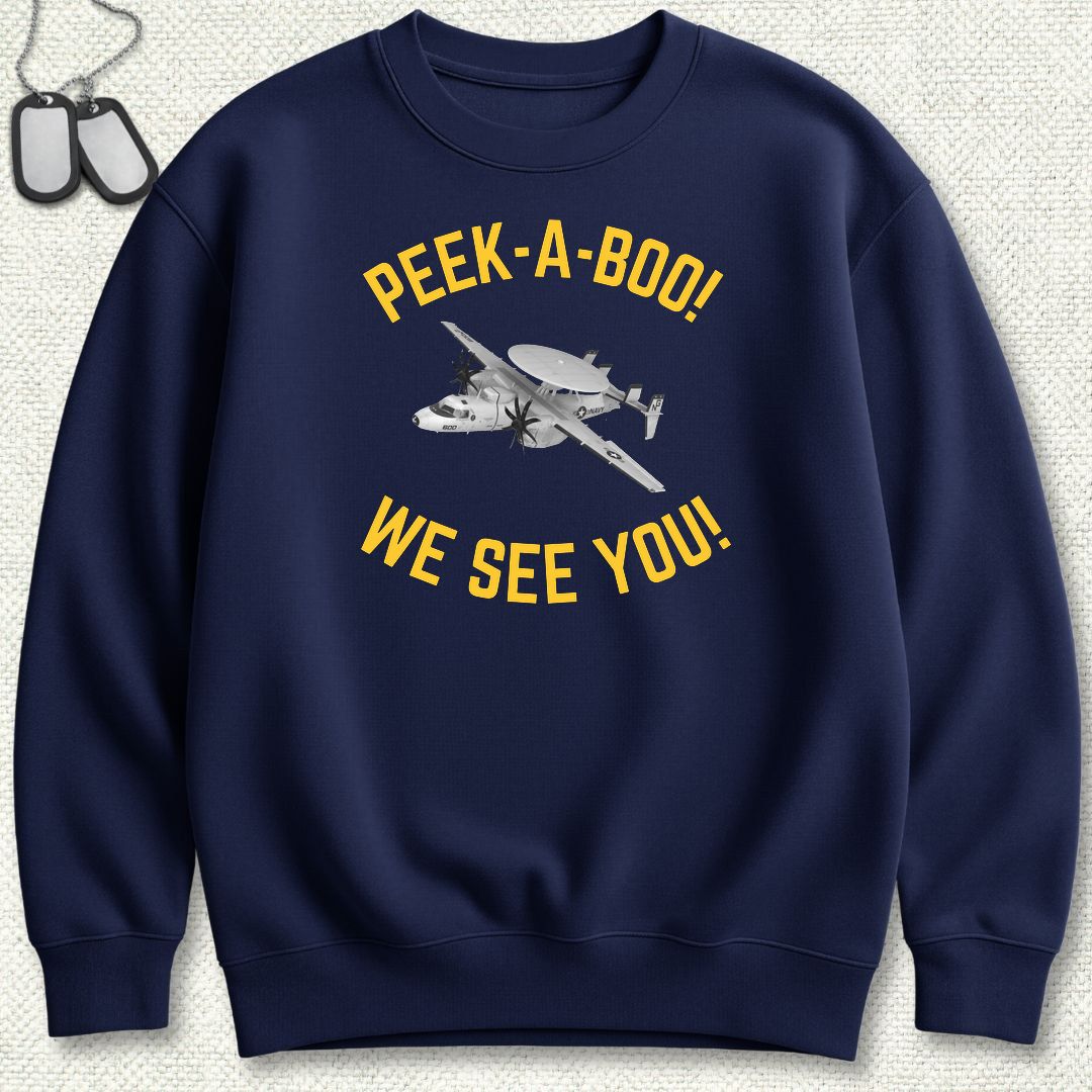 Peek-A-Boo Sweatshirt - Navy