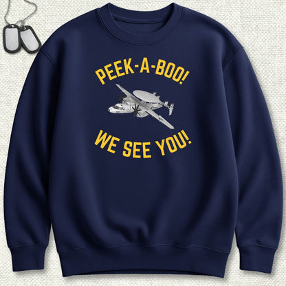 Peek-A-Boo Sweatshirt - Navy