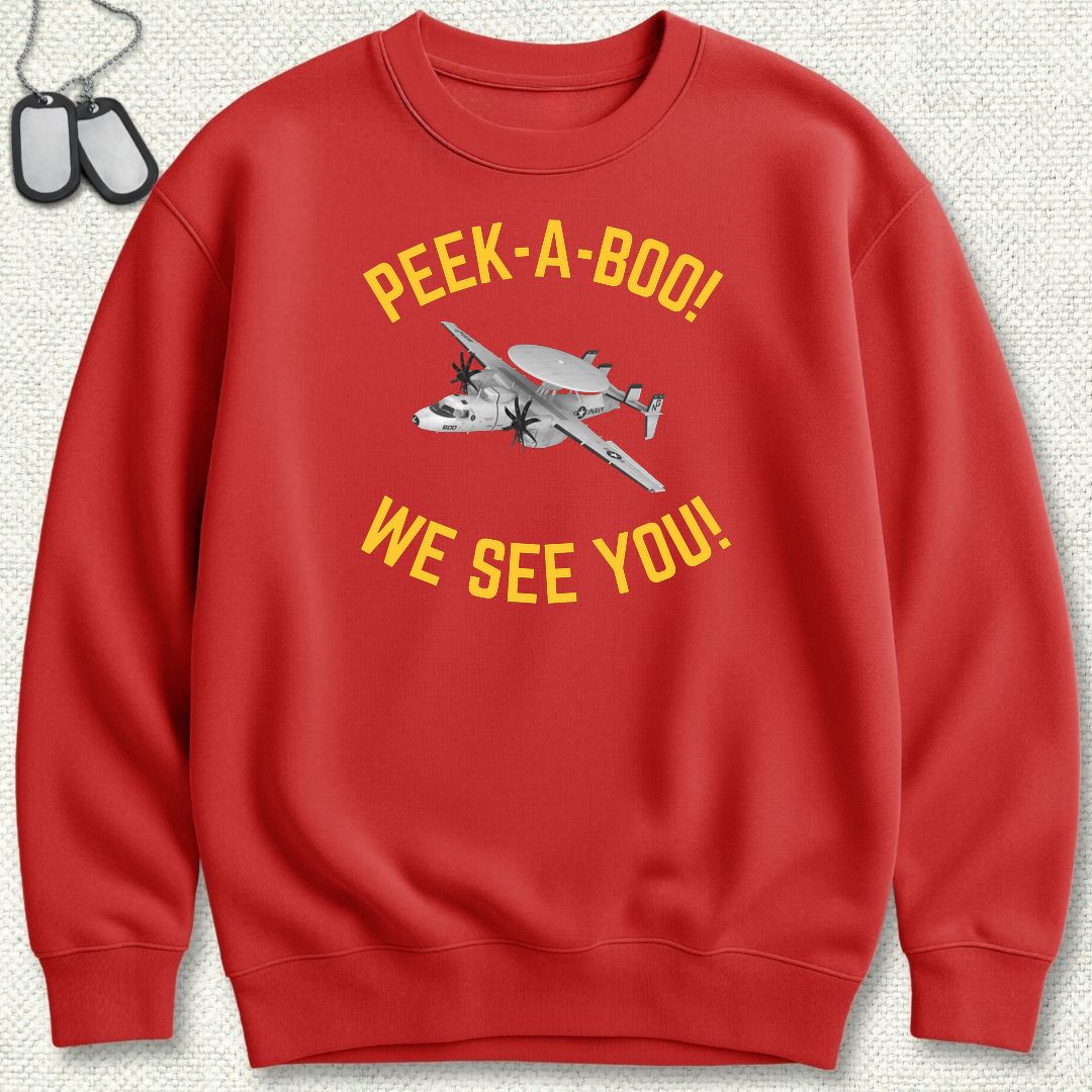 Peek-A-Boo Sweatshirt - Red