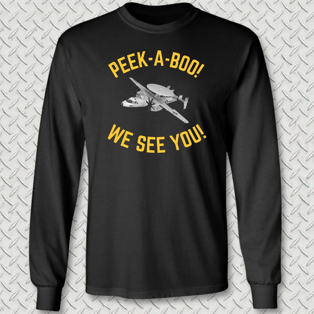 Peek-A-Boo Long Sleeve Tee - Black