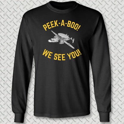 Peek-A-Boo Long Sleeve Tee - Black