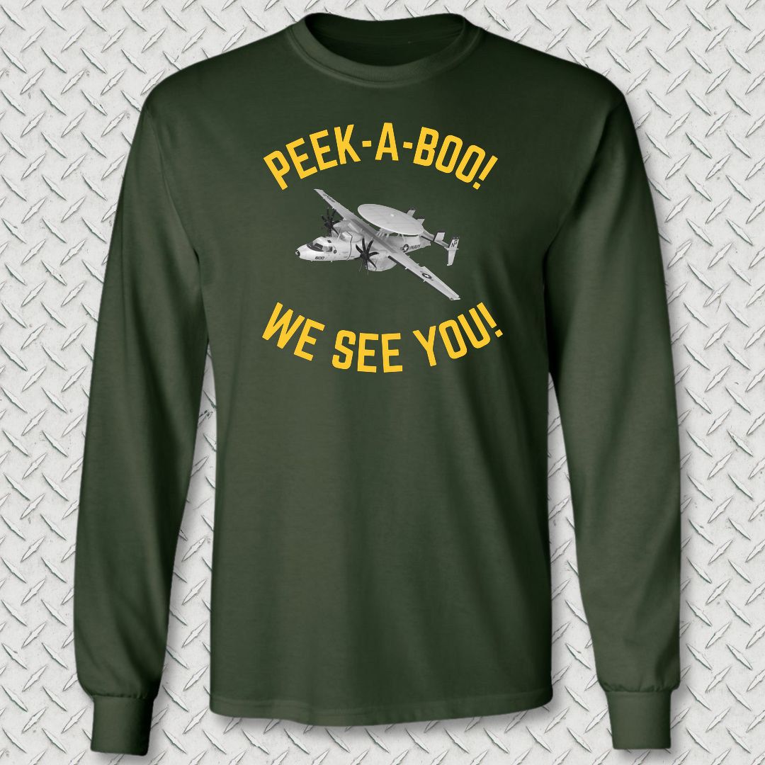 Peek-A-Boo Long Sleeve Tee - Forest Green