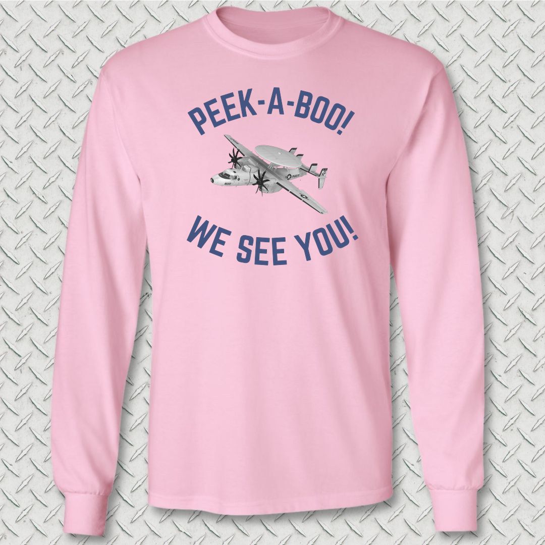 Peek-A-Boo Long Sleeve Tee - Pink