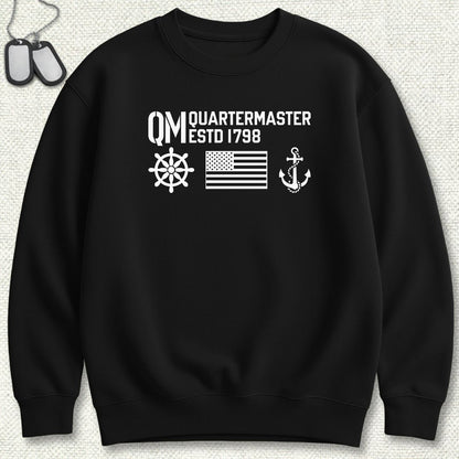 QM - Flag & Anchor Sweatshirt - Black