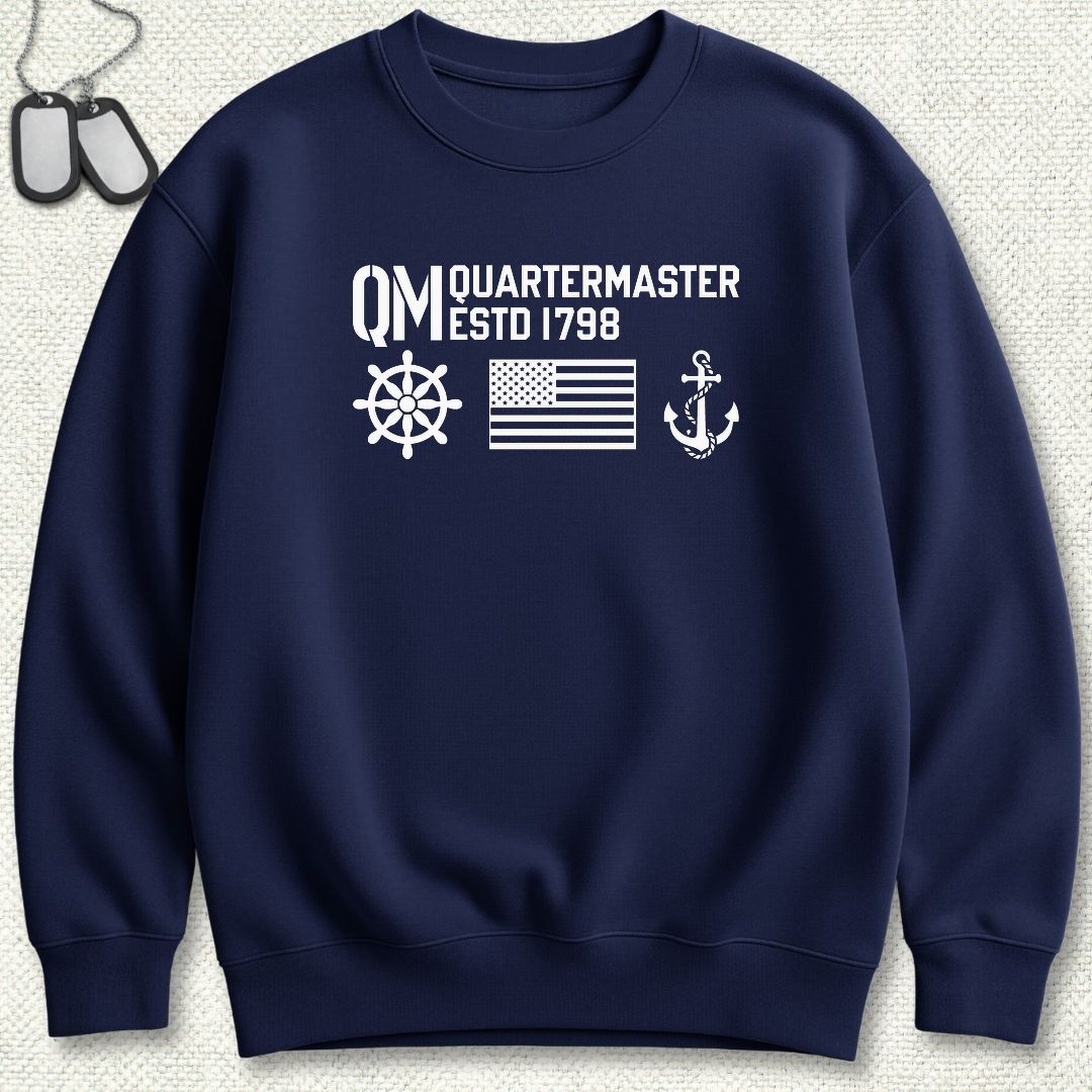 QM - Flag & Anchor Sweatshirt - Navy