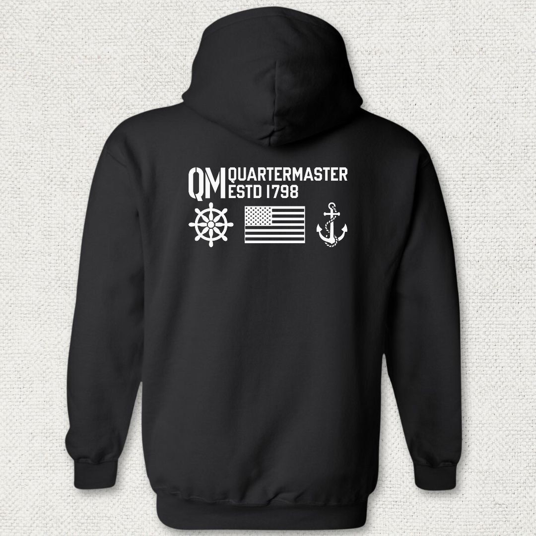 QM - Flag & Anchor Hoodie - Black
