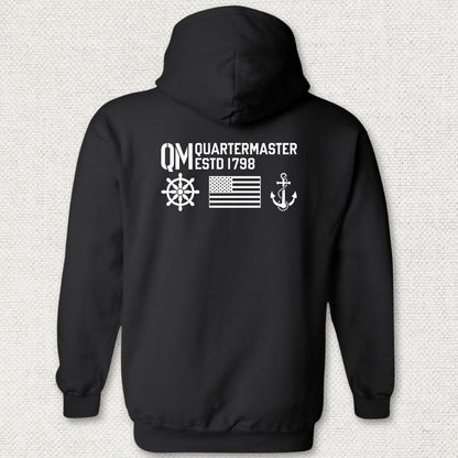 QM - Flag & Anchor Hoodie - Black