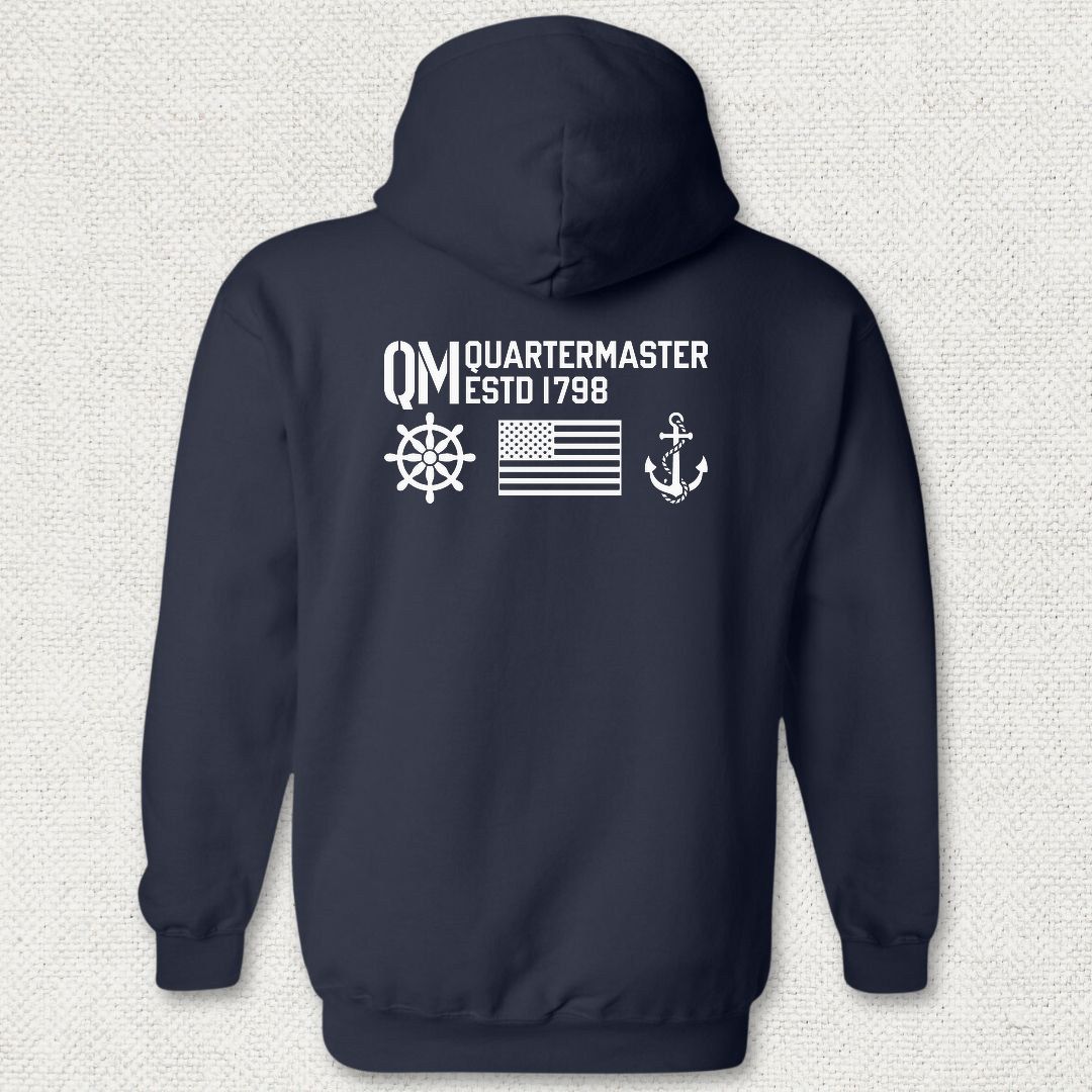 QM - Flag & Anchor Hoodie - Navy